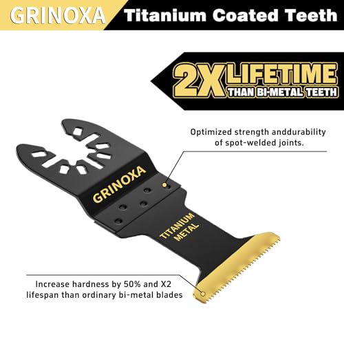 3PCS Titanium Oscillating Tool Blades for Metal Wood Nails Cutting - size: 3PCS