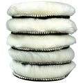 Gracefur 5 Pcs 5 Inch Lambs Wool Polishing Buffing Pads with Hook and Loop Back – 5" Soft Sheepskin Buffer Pads for Cars, Boats & RVs - size: 5"