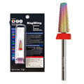 Fine 16mm Long 5-in-1 Nail Drill Bit, Rainbow, 3/32", Two-Way Rotation - color: Multicolor-16mm Long, size: Fine