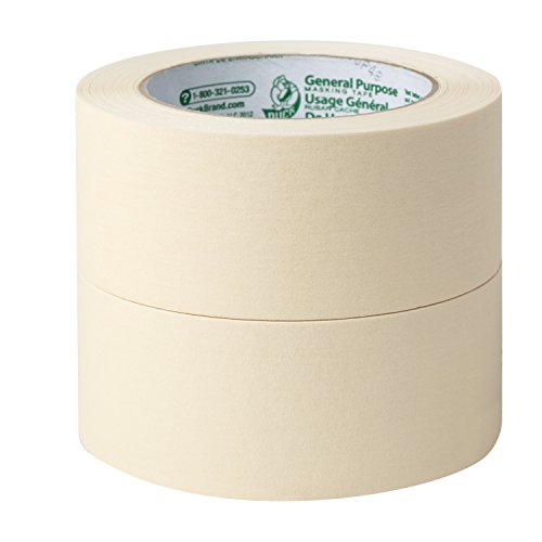 Duck Brand General Purpose Masking Tape, Beige, 1.88 in x 60 Yds, 2-Pack - size: 2 Rolls, 1.88" Width