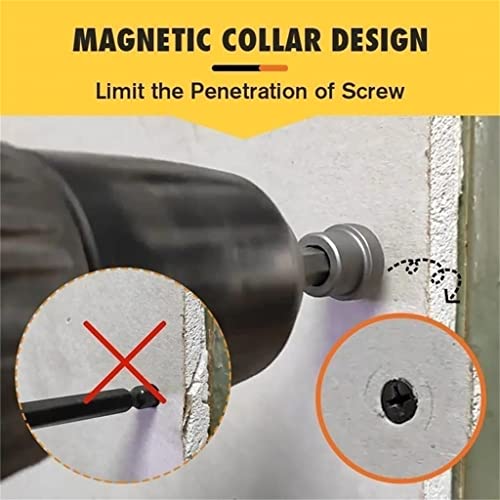 5pcs Set Magnetic Positioning Screwdriver Bits Drywall Screw Setter PH2 Bits for Plasterboard Screw Hex Shank Positioning Bit Batch Head (5pcs 50mm) - color: 5pcs 50mm