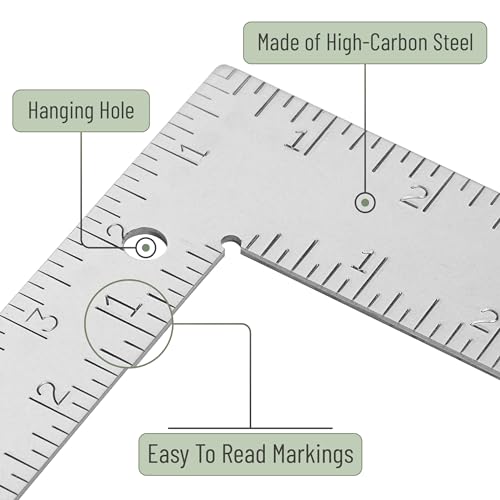 Mr. Pen- Metal Carpenter Square, 8 x 12 Inch - color: Silver
