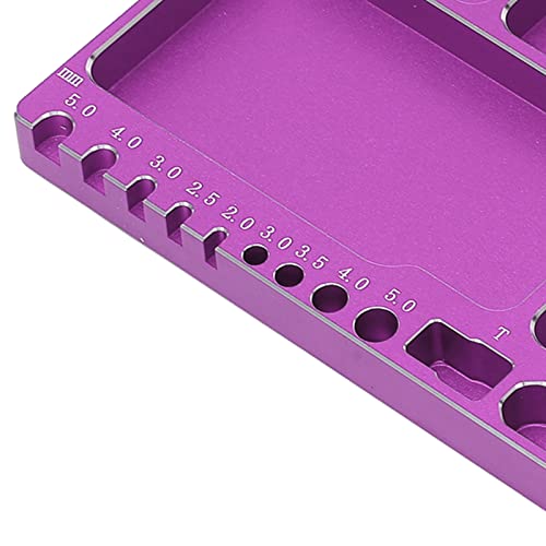 Magnetic Screw Tray, Anti Loss Parts Organizer with Magnetic Pads (Purple) - color: Purple