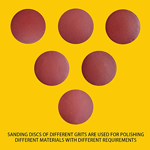 60 PCS 5 Inch NO-Hole PSA Aluminum Oxide Sanding Disc, Self Stick(10 Each of 60 100 150 180 240 400 Grit) Brown - style: 5 Inch