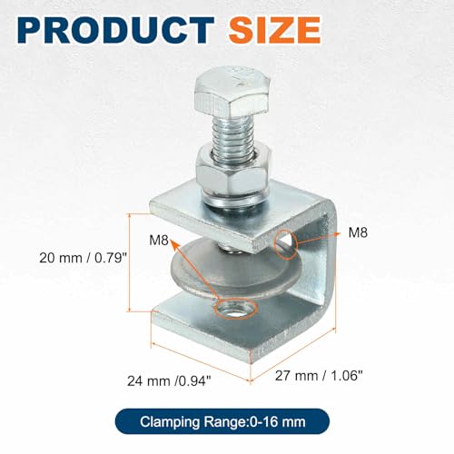 HARFINGTON Carbon Steel C Clamp 20mm Mini Tiger Clamp Adjustable - size: 20mm
