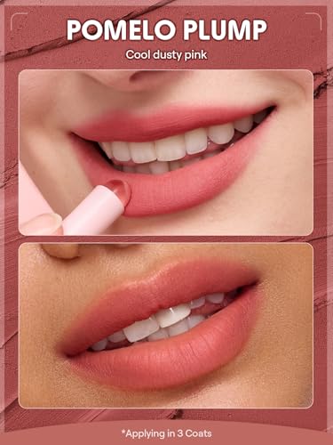 SHEGLAM Bounce Putty Pocket Lip Pot velvet Matte Lip Gloss Soft High Pigment Color Lip Stain with Brush-Pomelo Plump - color: Pomelo Plump