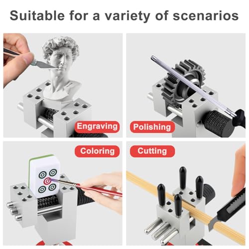 Mini Vise Table Top Clamp, Mini Portable Table Vise for Hobby Jewelers Adjustable Aluminum Alloy Small Bench Vice for DIY Projects 360° Rotatable with 0-2.28' Clamping Range - size: 0-2.28"