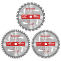 3 Pack 7-1/4 Circular Saw Blade 24T&40T&60T Combo for Woodcutting - size: 7-1/4 In 24&40&60T