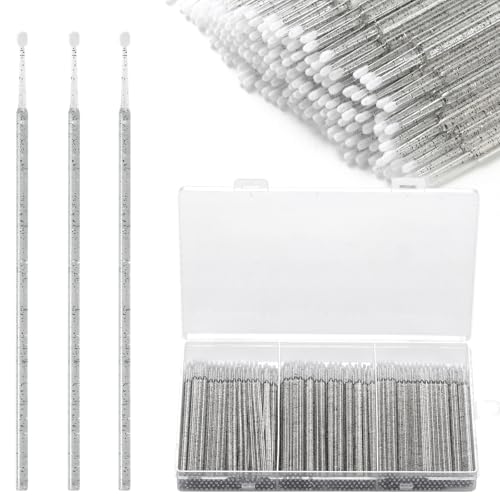 300Pcs Disposable Micro Applicators,2.0mm Microfiber Brushes - color: BLACK