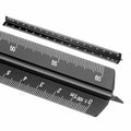 HARFINGTON Architectural Scale Ruler 12" Metric Aluminum Alloy Large Black - color: Black, size: 12 Inch