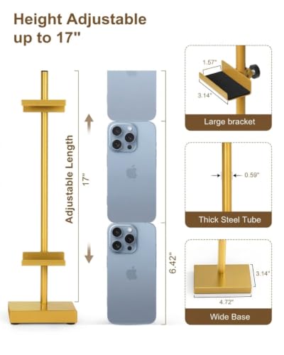 Adjustable Tabletop Easel Stand, Gold 17" H Easels for Display - color: Gold 2Pack