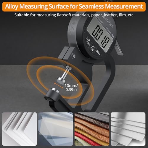 Neoteck Digital Thickness Gauge 1inch/25.4mm,0.0005inch/0.01mm Accuracy - color: Silver-black, size: 0-1"/0.0005"