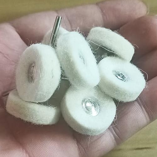 20 Pcs 3/32'' Shank Wool Felt Buffing Wheels - style: 20 Pcs Wool Felt Buffing Wheels
