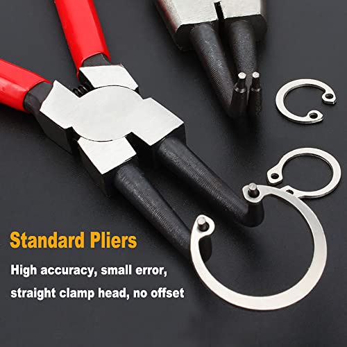 Utoolmart 2Pcs Internal Snap Ring Pliers 7 Inch 90 Degree Bent Retaining Ring Pliers Precision Circlip Pliers - color: 2pcs, size: Internal Bent Jaw