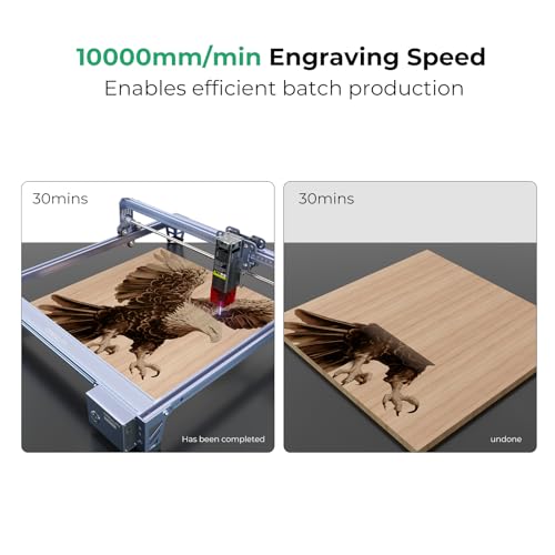 Creality Falcon 10W Laser Engraver Machine, 0.06mm High Precision Laser Engraving Machine 72W Laser Cutter and Engraver Machine for Wood Metal Acrylic Leather, 15.7"×16.3" Workspace - color: Falcon-10W