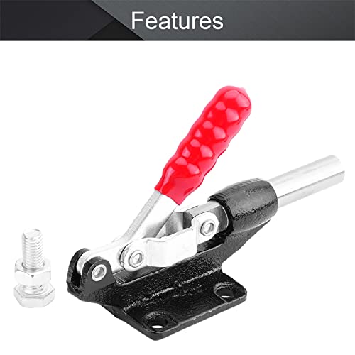 Utoolmart Adjustable Toggle Clamp, Pull Button Quick-Release Push Pull Action Toggle Clamp 851 Lbs Capacity High Carbon Steel GH-304-EM Toggle Clamp - size: GH-304-EM 1pc