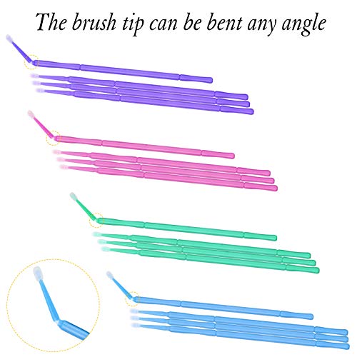 500 PCS Disposable Micro Applicator Brush, 2.5mm, Dark Blue - color: Dark blue, 2.5mm