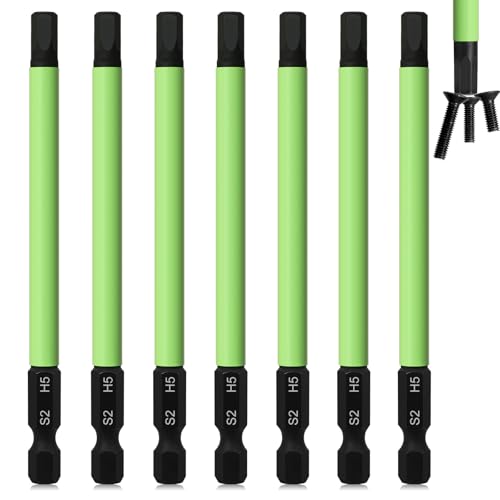 7Pcs Metric 5mm Hex Head Allen Wrench Drill Bits, 1/4" Hex Shank Kit - size: Set 8: 5mm