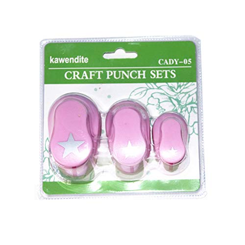 CADY Crafts Punch Set 8mm 15mm 25mm Paper Punches 3pcs/Set (Star) - color: star