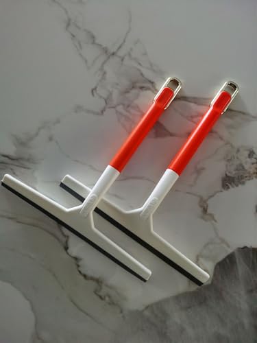 2Pcs 9.8 Inch Silicone Squeegee for Shower Glass Doors,Tiles,Countertops