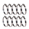 Winlong 3'' Stainless Steel Hose Clamps, 2-1/2" to 3-1/2" (64-89mm), 10PK - size: SAE#48 (2-1/2" ~ 3-1/2") 10PK