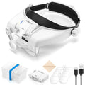 COYLAPY Magnifying Glasses with Light, 1X-14X for Crafts & Hobby - color: White