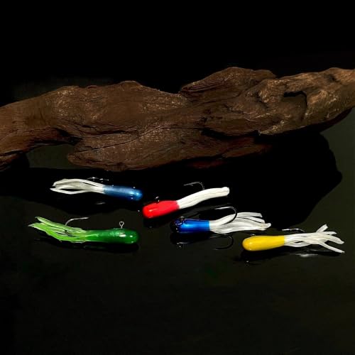 25/40pcs Mini Tube Jig Heads – Light-Wire Finesse Hooks for Crappie Soft Bait Fishing 1/64-3/16oz - size: 1/8oz - 40Pcs
