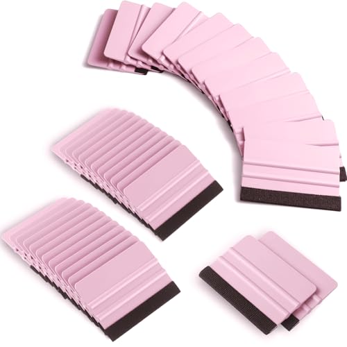 24 Pcs Squeegee for Vinyl Decal, Pink - color: Pink