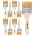 Bates- Chip Paint Brushes, 2 Inch, 9 Pack, Natural Bristle with Wood Handle - size: 2 Inch, 9 Pack