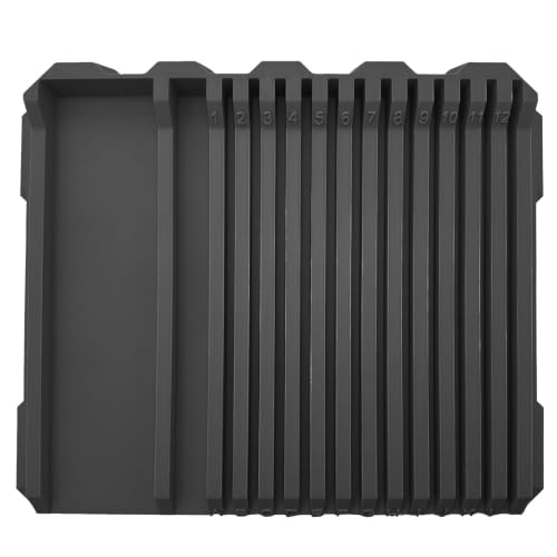 3D Printed Model Kit Sprue Holder Stand, Desktop Organizer with Numbered Slots for Plastic Model Parts, Glue & Tools (Black) - color: Black