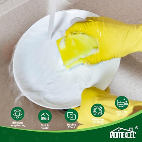 HOMEXCEL 50PK Sponges Kitchen, Heavy Duty Dish Scrubber Sponge for Home