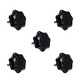 POWERTEC 5 Pack 5/16"-18 7 Star Knobs with 1" Threaded Stud, Thumb Screw Knobs with Bolts for Lawn Mower, Umbrella Base, Woodworking Tools & Jigs, Clamps (71073) - style: 5/16", 7-Star, 1" Stud