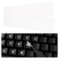 ProElife Keyboard Letter Stickers with Tweezer, Short, White - color: White