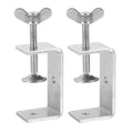 HARFINGTON 2Pcs 304 Stainless Steel C Clamps 65mm with Press Screw,Silver - size: 65mm