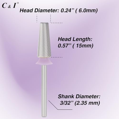 C & I 5 in 1 Nail Drill Bit for Nail Techs Remove Acrylic & Gel, Coarse-C - color: Green
