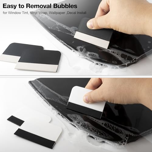 Gomake 10pcs Vinyl Squeegee Wallpaper Smoothing Tool Screen Pretector Squeegee for Removing Air Bubbles, or Removing Glass Decals