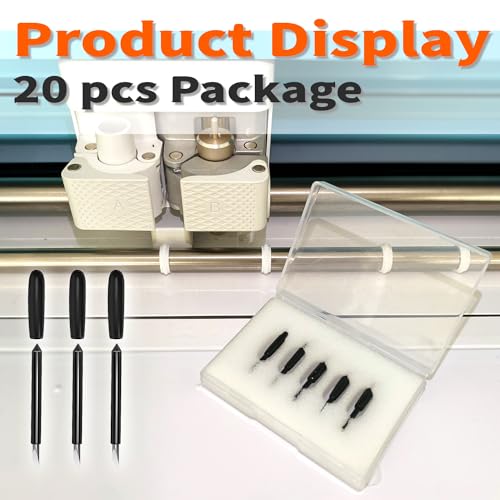 THANMAO 20PCS Premium Deep Cut Blade，Replacement Cutting Blades Compatible with Cricut Explore Air 2/Air 3/Explore 4/Maker/Maker 3/Maker 4 (Premium Deep Cut Blades) - color: 20 pcs Deep Point Blade