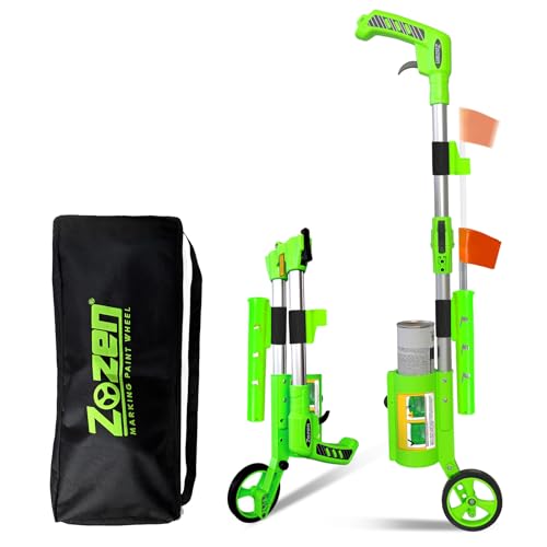 zozen Marking Paint Wand, 20 Marking Flags&Holder, 3-Line Widths Adjustable