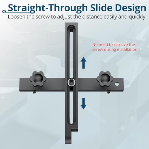 Table Saw Alignment Gauge,Digital Dial Indicator,3/4in Miter Slot - color: Black, size: 0~1 inch straight through