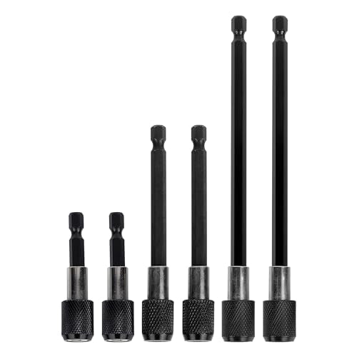 Drill Bit Extension, 6-Piece, 2.36"-6", Secure Locking