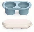 Foldable Brush Cleaner Container 8.8x4.2in Blue, with Palette - color: Blue+palette