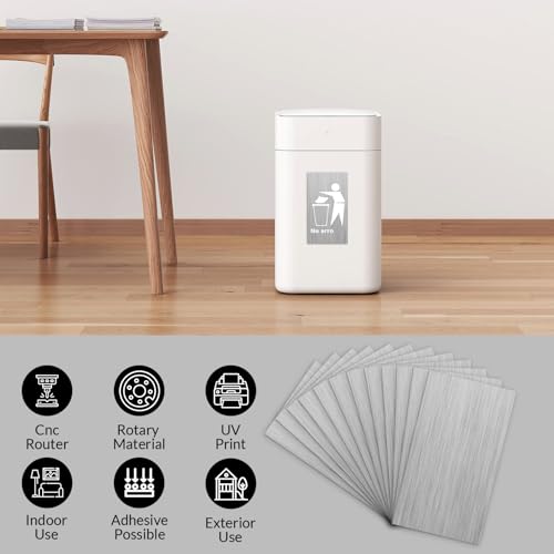 Laser Engraving Blank Silver ABS Double Color Plastic Sheet(Silver) - color: Silver