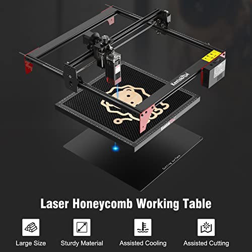 Work Table Desk Protector, Honeycomb Bed 330 x 330 mm Working Area, Honeycomb Panel with Metal Tray, for All Laser Engravers and Laser Cutters, CNC Cutters, Laser Engraving Machine