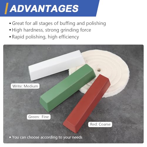 SCOTTCHEN Buffing Polishing Cutting Compounds 1 lbs.Polishing Rouge Bars for Buffing polishing Wheel- Red Coarse - 1 Pack - size: 16 Oz. - Red Coarse