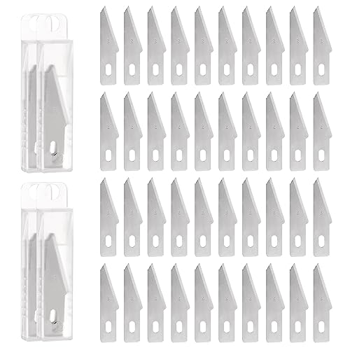 HARFINGTON 40pcs Exacto Knife Blades #2 Hobby Knife Replacement Blades