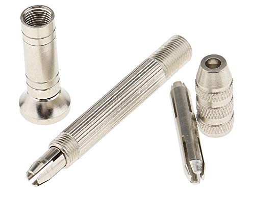 2PCS Vice Holder Tool Round Head Pin Vise for Removing Pins, Screwdriver Bits, Taps, Reamers, Scribers, Wire, Small Files