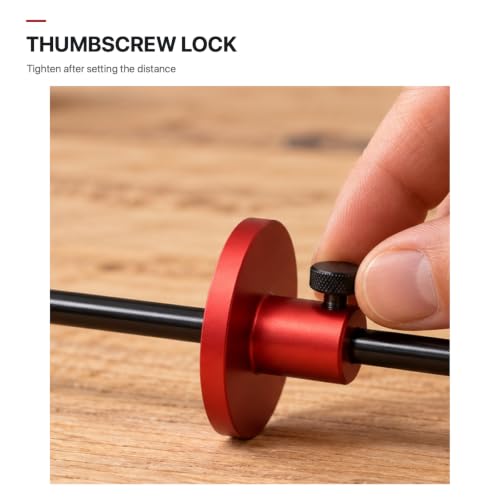 Precision Woodworking Marking Gauge - Aluminum Alloy, Dual Inch & MM Scale for Perfect Parallel Lines, Mortise Measurement & Crafting, Woodworking Tools