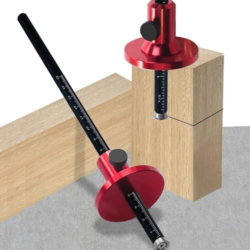 Double Head Scriber, Aluminum Alloy Woodworking Scribing Tool, Double Head Marking Gauge for Wood Tenon Layout, Precision Carpenter Scriber Tool for DIY Craft and Furniture Work