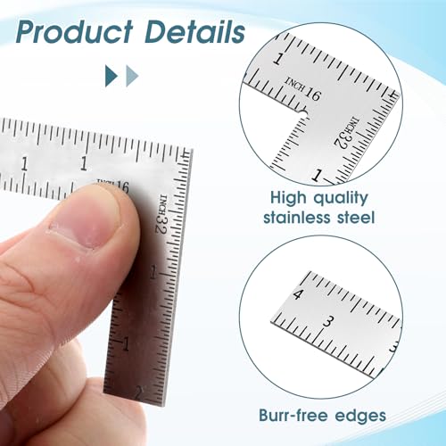 L Shaped Ruler Mini Measuring Tool 2 inch by 4 inch Square Ruler 90 Degree Square L Rulers Framing Rulers Measuring Tools for Engineers Carpenter - size: 2*4in