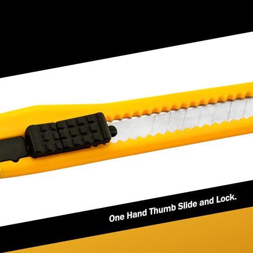 100x Bulk Small Yellow Utility Knife Box Cutters Snap Off Blade 9MM Blade
